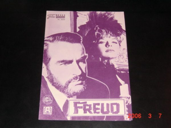 3425: Freud ( John Huston ) Montgomery Clift, Susannah York, Eric Portman, Larry Parks, Susan Kohner, Eileen Herlie, Fernand Ledoux, David McCallum, Rosalie Crutchley, David Kossoff, Josef Furst, Alexander Mango, Leonard Sachs