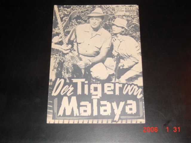 3451: Der Tiger von Malaya ( Phil Karlson ) Sabu, Robert Mitchum, Elsa Martinelli, Jack Hawkins, Cely Carrillo, Emile Genest, Stefan Schnabel, David Cadiente
