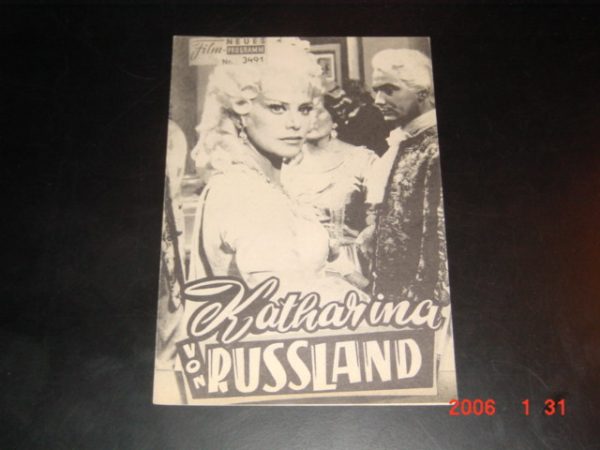 3491: Katharina von Russland ( Umberto Lenzi ) Hildegard Knef, Sergio Fantoni, Raoul Grassilli, G. Rossi Stuart, Vera Besusso, Leonardo Botta, Tina Lattanzi, Rhomano Ghini, Ennio Balbo, Gianni Solaro, Angela Cavo, Tullio Altamura