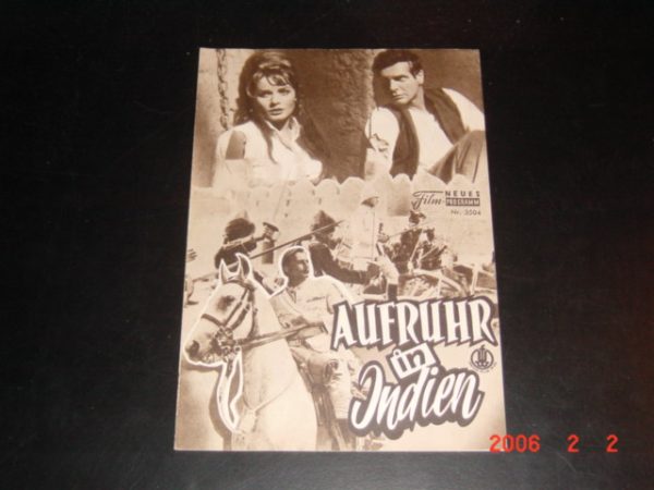 3504: Aufruhr in Indien ( Mario Camerini ) Lex Barker, Senta Berger, Paul Guers, Joachim Hansen, Klaus Kinski, Sergio Fantoni, Rolando Lupi, I. S. Johar, Claudine Auger, Jan Hunter