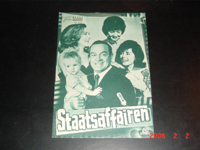 3547: Staatsaffairen (Jack Arnold) Bob Hope, Lilo Pulver, Elga Andersen, Miiko Taka, Ivonne de Carlo