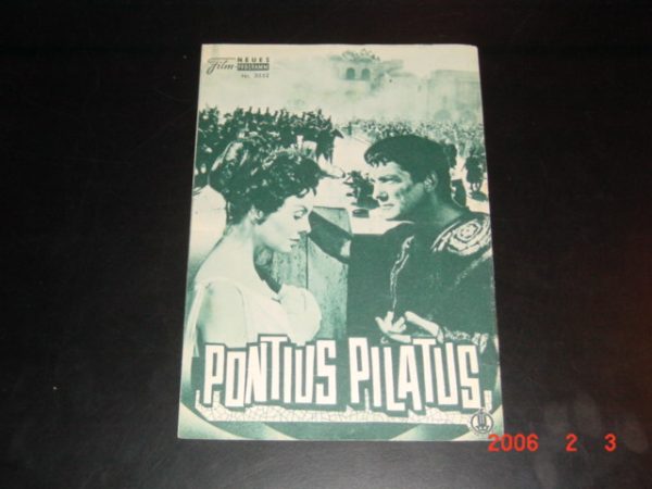 3552: Pontius Pilatus (G. P. Callegari) Jean Marais, Basil Rathbone, Jeanne Crain, Leticia Roman, John Drew Barrymore, Massimo Serato, Riccardo Garrone, Livio Lorenzon, Gianni Garko, Roger Treville