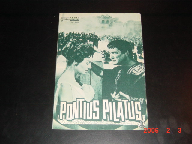 3552: Pontius Pilatus (G. P. Callegari) Jean Marais, Basil Rathbone, Jeanne Crain, Leticia Roman, John Drew Barrymore, Massimo Serato, Riccardo Garrone, Livio Lorenzon, Gianni Garko, Roger Treville