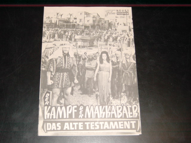 3581: Der Kampf der Makkabäer ( Gianfranco Parolini ) Brad Harris, Mara Lane, John Heston, Margaret Taylor, Philippe Hersent, Carlo Tamberlani, Jacques Berthier, Susan Paget