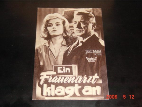 3596: Ein Frauenarzt klagt an ( Dr. Falk Harnack ) Dieter Borsche, Anita Höfer, Dietmar Schönherr, Hans Nielsen, Inge Meysel, Margot Troger, Ellen Schwiers, Beba Loncar, Jochen Brockmann, Edith Schultze Westrum, Harry Riebauer, Dieter und Klaus Reinholz
