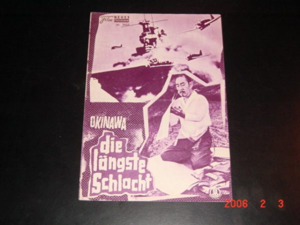3603: Okinawa die längste Schlacht (Kiyoshi Komari) Koji Nanbara, Toru Abe, Schiko Kozuki, Yoshie Tazaki, Eiji Murayama, Kanjuro Arashi, Tatsuya Ishiguro