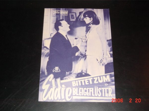 3847: Eddie bittet zum Bleigeflüster (Raoul Andre) Eddie Constantine, Daniel Vargas, Guy Marly, Yvan Chiffre, Jean Gras, Nino Ferrer, Hubert de Lapparent, Philippe Mareuil, Roger Dutoit, Alain Nobis, Jean-Marie-Leguen, Antoine Baud, Jo D'Avray, Patricia V