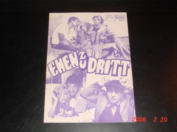 3849: Ehen zu Dritt (Mario Monicelli, Elio Petri, Franco Rossi, Luciano Salce) Michele Mercier, Charles Aznavour, Bernard Blier, Claire Bloom, Jean-Pierre Cassel, Nino Manfredi, Ugo Tognazzi