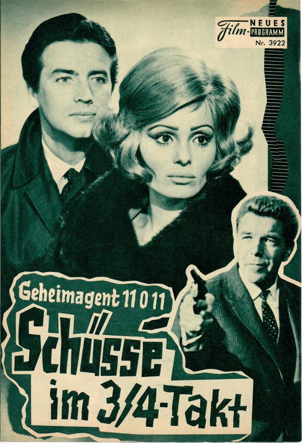 3922: Schüsse im 3/4 Takt (Alfred Weidenmann) Pierre Brice, Heinz Drache, Daliah Lavi, Jana Brejchova, Mario Girotti, Gustav Knuth, Antonyy Diffring, Daniel Sola, Walter Regelsberger, Hans Unterkircher, Mr. Tu