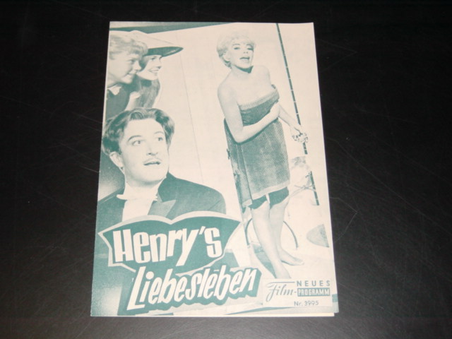 3995: Henry´s Liebesleben (Nora Johnson) Peter Sellers, Angela Lansbury, Paula Prentiss, Tom Bosley, Phyllis Thaxter, Bibi Osterwald, Peter Duchin, John Fiedler, Al Lewis, Fred Stewart, Philipps Bevans