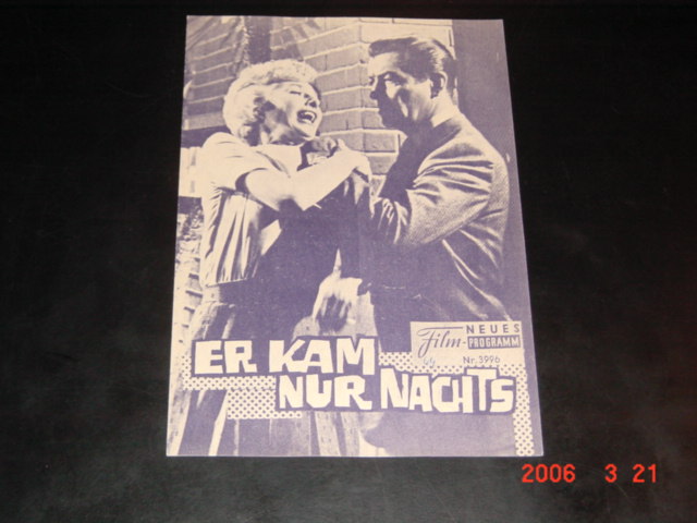 3996: Er kam nur Nachts (William Castle) Robert Taylor, Barbara Stanwyck, Judith Meredith, Hayden Rorke, Rochelle Hudson, Marjorie Bennett, Jess Barker, Tetsu Komai, Lloyd Bochner
