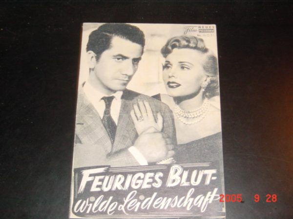 401: Feuriges Blut (Georges Rouquier) Daniel Gelin, Zsa-Zsa Gabor, Henri Vilbert, Arnoldo Foa, Christine Carère, Jacques Dufhilo, Eugenio Domingo, Felix Fernadez, Raphael Arcos, Jose Guradiola, Julia Caba Alba