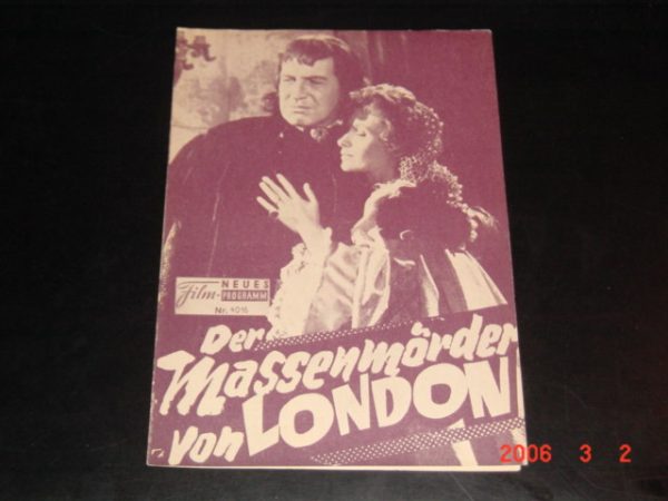 4016: Der Massenmörder von London (Roger Corman) Vincent Price, Michael Pate, Joan Freeman, Robert Brown, Justice Watson, Sara Selby, Richard McCauly, Eugene Martin, Sandra Knight, Richard Hale