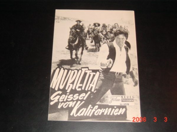 4039: Murietta, Geisel von Kalifornien (George Sherman) Jeffrey Hunter, Arthur Kennedy, Diana Lorys, Roberto Camardiel, Sara Lezana, Pedro Sinaga