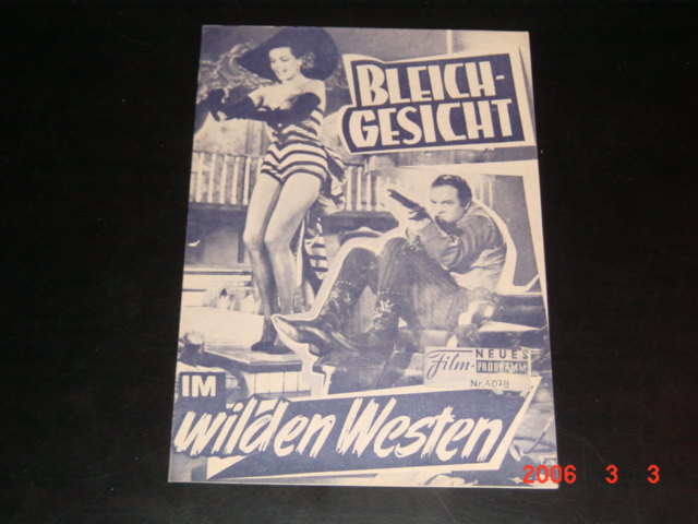 4078: Bleichgesicht im widen Westen (Frank Tashlin) Bob Hope, Jane Russell, Roy Rogers, Trigger, Bill Williams, Lloyd Corrigan, Paul E. Burns, Douglass Dumbrille, Harry von Zell