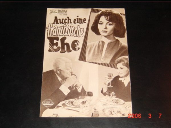 4178: Auch eine französische Ehe (Denys de la Patelliere) Michele Mercier, Jean Gabin, Lilli Palmer, Robert Hossein, Georges Geret, Ellen Schwiers, Emma Danielli, Daniel Ceccaldi, Louis Arbessier