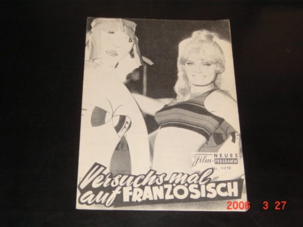 4210: Versuchs mal auf Französisch (Ken Russel) Marisa Mell, James Booth, Roy Kinnear, Alita Naughton, Bryan Pringle, Robert Robertson, Normann Pitt, Henry McCarthy