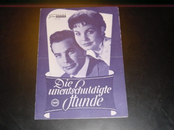 425: die unentschuldigte Stunde (Willi Forst) (Farbe) Adrian Hoven, Erika Remberg, Rudolf Forster, Chariklia Baxevanos, Josef Meinrad, Alma Seidler, Erik Frey, Elisabeth Epp, Ursula Herking, Elisabeth Markus, Sylvia Lydi, Kitty Stengel, Harry Payer