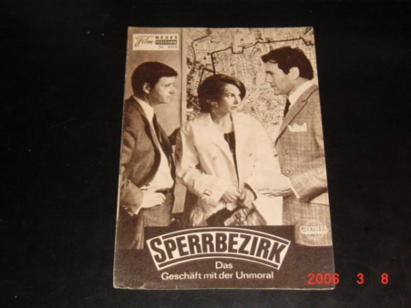 4310: Sperrbezirk, Das Geschäft mit der Unmoral (Will Tremper) Bruce Low, Harald Leipnitz, Suzanne Roquette, Guido Baumann, Rudolf Schündler, Ingeborg Schöner, Ursula van der Wielen, Karl Stepanek, Christian Rode, Helga Zeckra