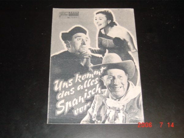 434: Uns kommt das alles Spanisch vor (Luis G. Berlanga) Lolita Sevilla, Manolo Moran, José Isbert, Alberto Romea, Elvira Quintilla, Luis Perez de Leon, Felix Fernandez