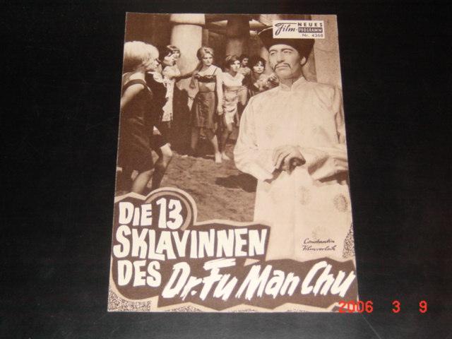 4368: Die 13 Sklavinnen des Dr. Fu Man Chu (Don Sharp) Christopher Lee, Heinz Drache, Harald Leipnitz, Marie Versini, Douglas Wilmer, Joseph Furst