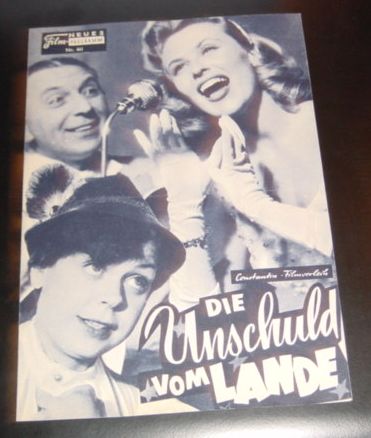 441: Die Unschuld vom Lande (Rudolf Schündler) Theo Lingen, Bibi Johns, Rudolf Platte, Ruth Stephan, Walter Gross, Nadja Regin, Franz Muxeneder, Karl Hellmer, Ernst Sattler
