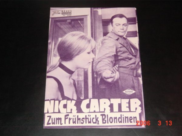4427: Nick Carter: Zum Frühstück Blondienen (Nick Carter Et Le Trefle Rouge ) ( Jean-Paul Savignac ) Eddie Constantine, Nicole Courcel, Jo Dassin, Jeanne Valerie, Graziella Galvani, Marcel Pagliero, Jacques Harden, Roger Rudel, Pierre Rousseau, Michel