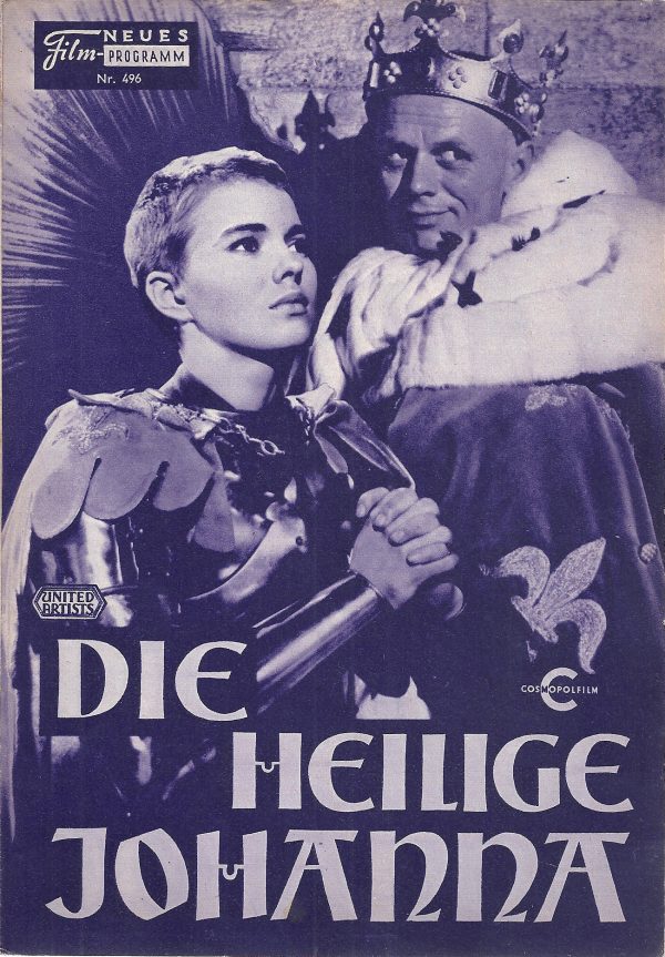 496: Die Heilige Johanna, Richard Widmark, Jean Seberg,