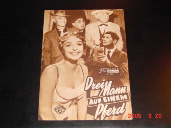 624: Drei Mann auf einem Pferd (Kurt Meisel) Nadja Tiller, Walter Giller, Gardy Granass, Walter Müller, Kurt Meisel, Theo Lingen, Walter Gross, Gerold Wanke, Friedl Hardt, Willi Millowitsch, Carla Hagen