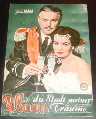 653: Wien du Stadt meiner Träume (Dr. Herbert Gruber) Adrian Hoven, Hans Holt, Erika Remberg, Hertha Feller, Paul Hörbiger, Alma Seidler, Richard Romanowsky, Oskar Sima, Jane Tilden, Fred Hennings, Lilly Stepanek, Hannes Schiel, Otto Tressler, Erwin Strah