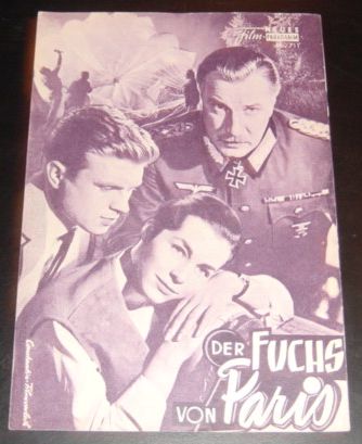 711: Der Fuchs von Paris (Paul May) Hardy Krüger, Marianne Koch, Martin Held, Peter Mosbacher, Paul Hartmann, Viktor Staal, Hans Waldemar Anders, Erik von Loewis, Michel Auclair, Jean Paul Roussillon, Jean Murat, Jean Vinci