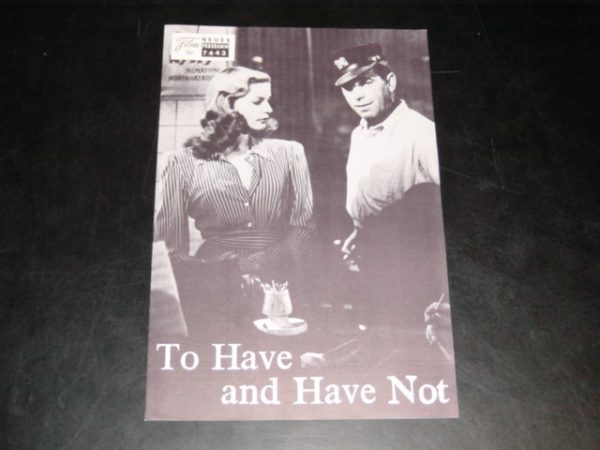 7443: Haben und Nichthaben, Humphrey Bogart, Lauren Bacall,