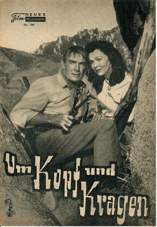 769: Um Kopf und Kragen (Budd Boetticher) Randolph Scott, Maureen O´Sullivan, Richard Boone, Arthur Hunnicutt, Skip Homeier, Henry Silva, John Hubbard, Robert Burton, Robert Burton, Robert Anderson, Fred E. Sherman, Chris Olsen