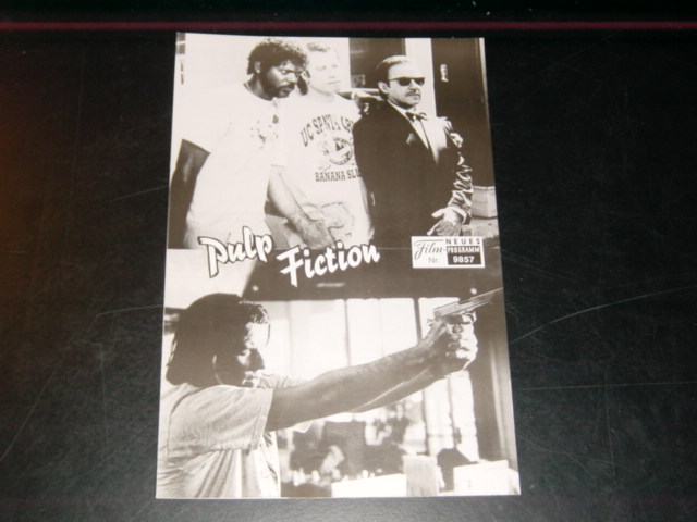 9857: Pulp Fiction (Quentin Tarantino) John Travolta, Bruce Willis, Uma Thurman, Samuel L. Jackson, Harvey Keitel, Ving Rhames, Tim Roth, Amanda Plummer, Rosanna Arquette, Christopher Walken,
