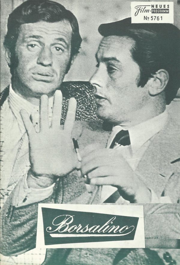 5761: Borsalino ( Jacques Deray ) ( grün ) Jean Paul Belmondo, Alain Delon, Michel Bouquet, Catherine Rouvel,