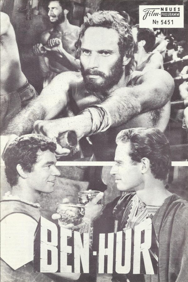 5451: Ben Hur ( William Wyler ) ( 1. Auflage grau ) Charlton Heston, Jack Hawkins, Stephen Boyd, Haya Harareet, Hugh Griffith, Martha Scott, Sam Jaffe, Adi Berber,