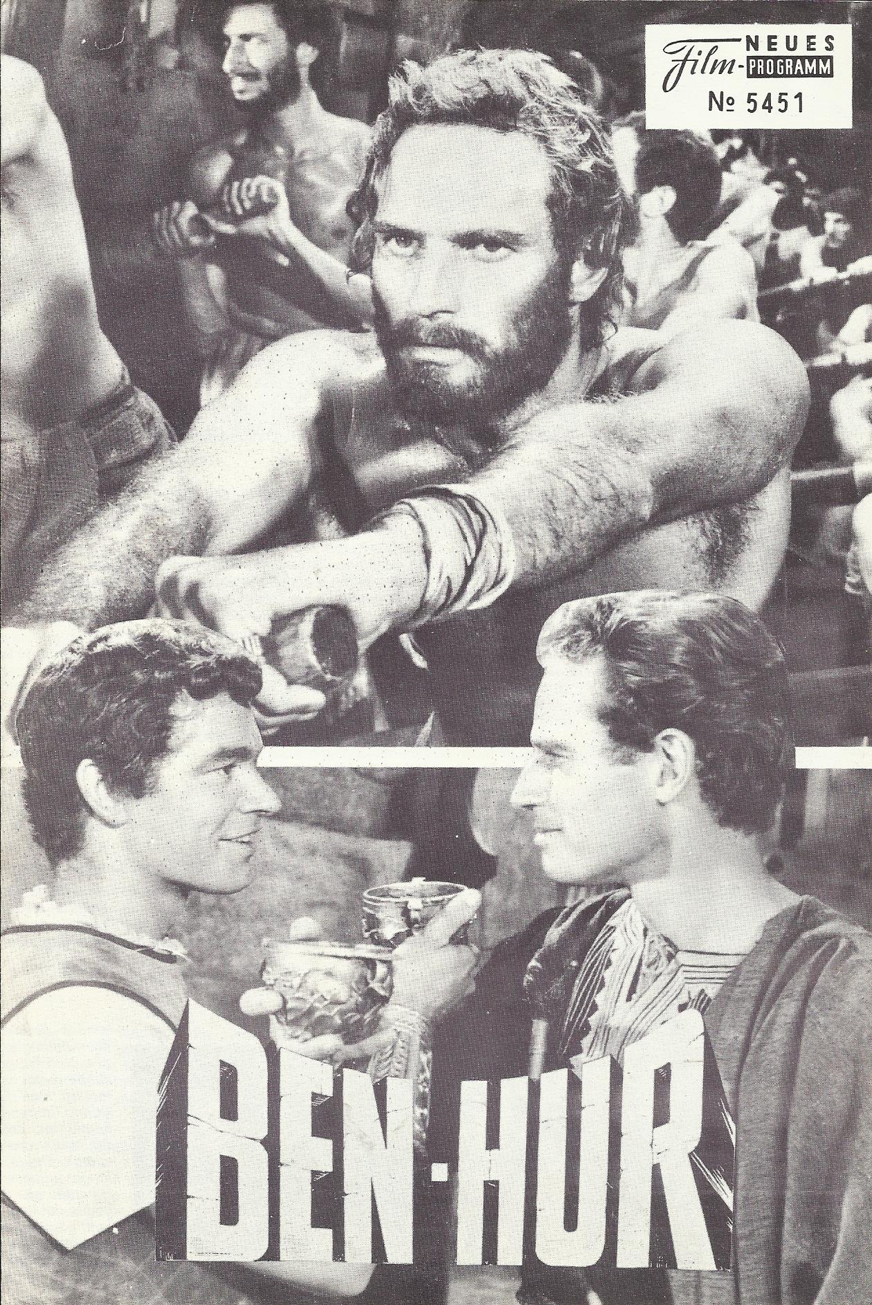 5451: Ben Hur ( William Wyler ) ( 1. Auflage grau ) Charlton Heston, Jack Hawkins, Stephen Boyd, Haya Harareet, Hugh Griffith, Martha Scott, Sam Jaffe, Adi Berber,