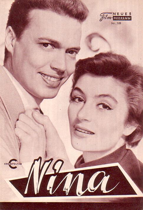 109: Nina (Rudolf Jugert) Karl Heinz Böhm, Anouk Aimee, Werner Hinz, Carl Wery, Peter Carsten, Ed Tracy, Annie Rosar, Marina Ried, Karin Himbold, Hilde Schreiber