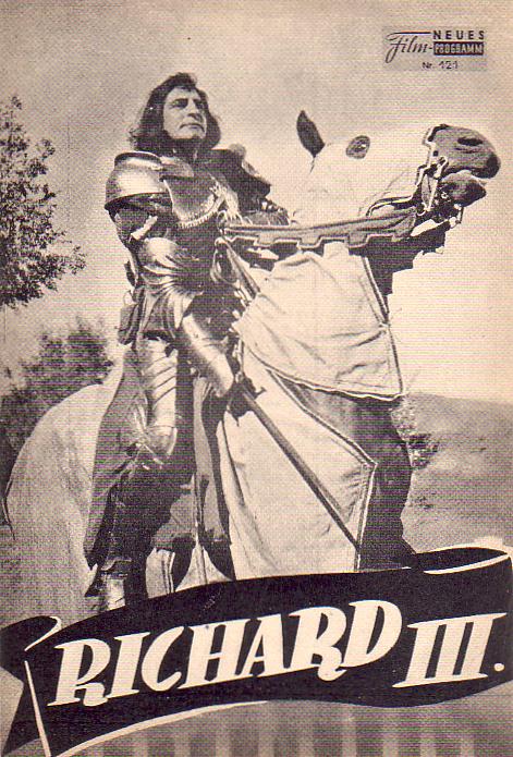 121:Richard lll (Laurence Olivier) Laurence Olivier, Cedric Hardwicke, Nicholas Hannen, Ralph Richardson, John Gielgud, Mary Kerridge, Pamela Brown, Claire Bloom, Norman Wooland, Alee Clunes, Laurence Naismith, Helen Haye, Esmond Knight