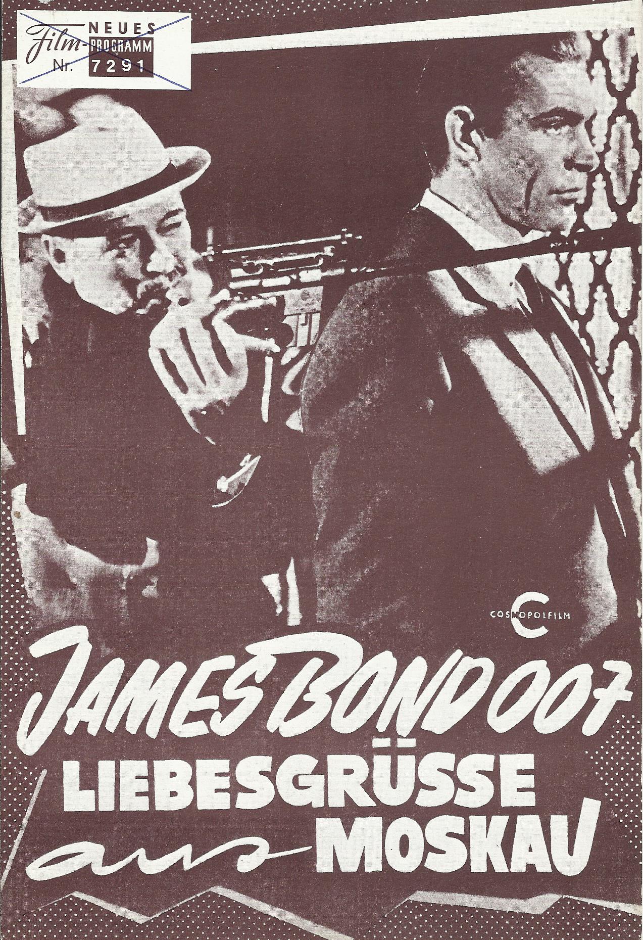 7291: Liebesgrüsse aus Moskau ( James Bond 007 ) ( schwarz ) Sean Connery, Daniela Bianchi, Pedro Armendaraz, Lotte Lenya, Robert Shaw, Bernhard Lee,