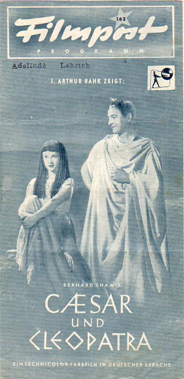 163: Cäsar und Cleopatra, Vivien Leigh, Claude Rains,