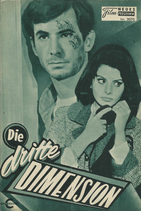 3070: Die dritte Dimension (Anatole Litvak) Sophia Loren, Anthony Perkins, Gig Youngh, Yolande Turner, Tommy Norden, Jean-Pierre Aumont