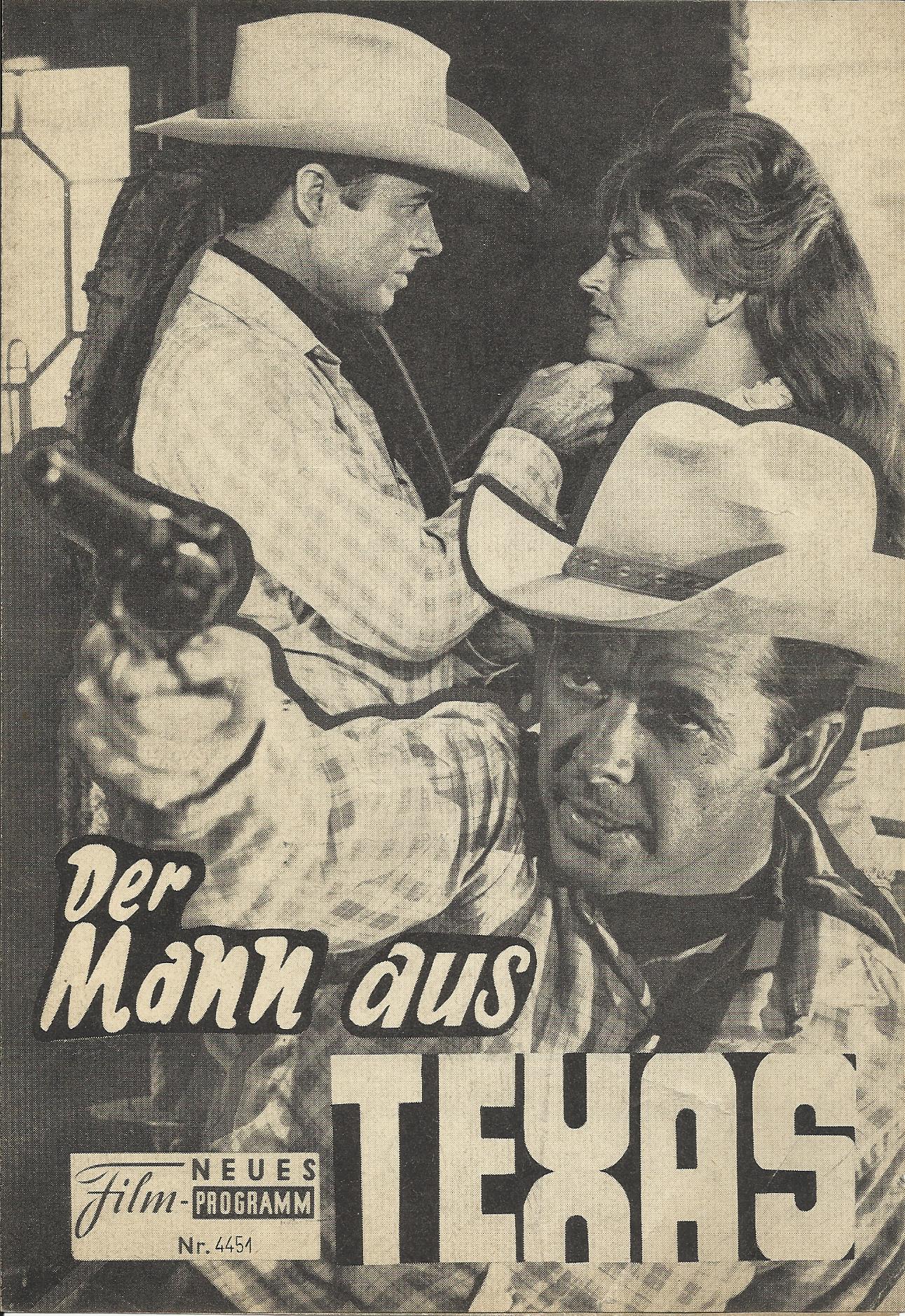 4451: Der Mann aus Texas ( The Texican ) ( Lesley Selander ) Audie Murphy, Broderick Crawford, Diana Lorys, Luz Marquez, Antonio Casas, Molino Rojo, Also Sambrell, Gerard Tichy, Antonio Peral, Helga Genth