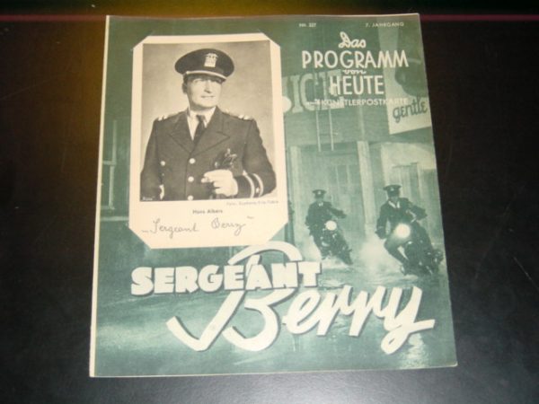 1390: Sergant Berry, Hans Albers, Toni von Bukovics,