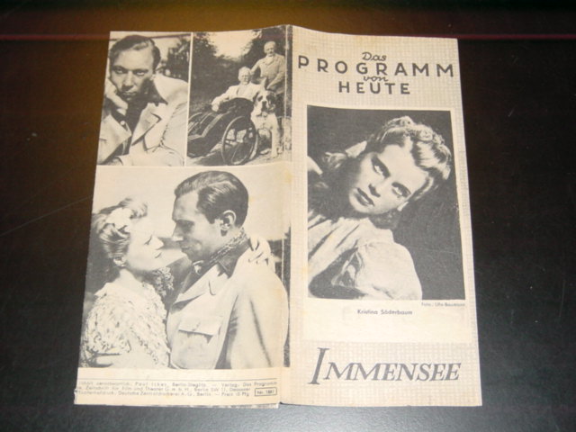 1881: Immensee ( Veit Harlan ) Kristina Söderbaum, Carola Toelle, Carl Raddatz, Otto Gebühr,