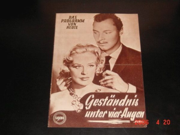 367: Geständnis unter vier Augen, Hildegard Knef, Carl Raddatz,