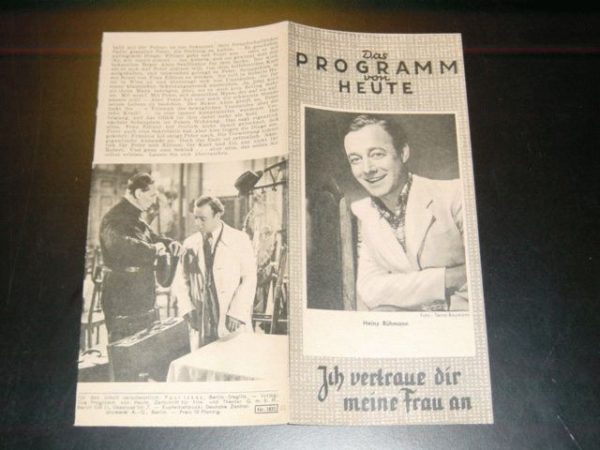 1833: a: Ich vertraue Dir meine Frau an, Heinz Rühmann,