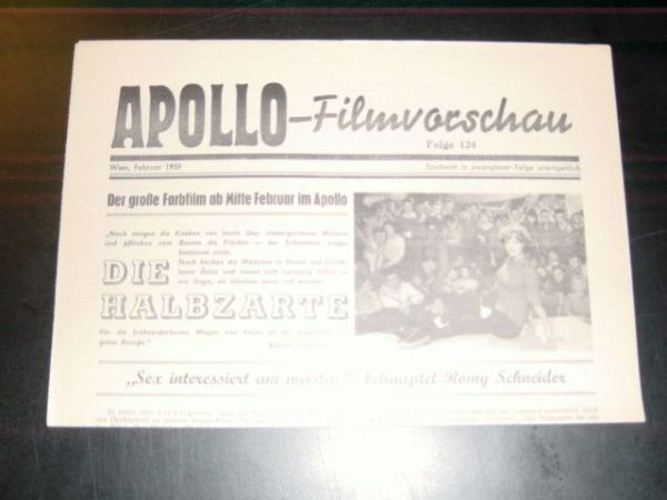Apollo Filmvorschau Romy Schneider ( Die Halbzarte )