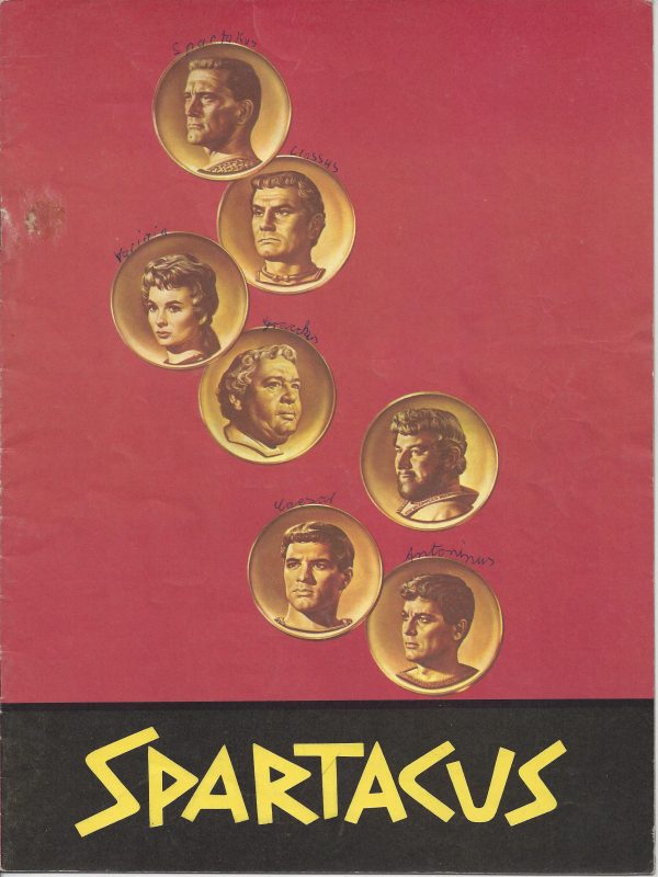 Spartacus, Kirk Douglas, Jean Simmons, Laurence Oliver, Charles Laughton, Peter Ustinov, John Gavin, Tony Curtis, Nina Foch, Herbert Lom, John Ireland, Woody Strode,