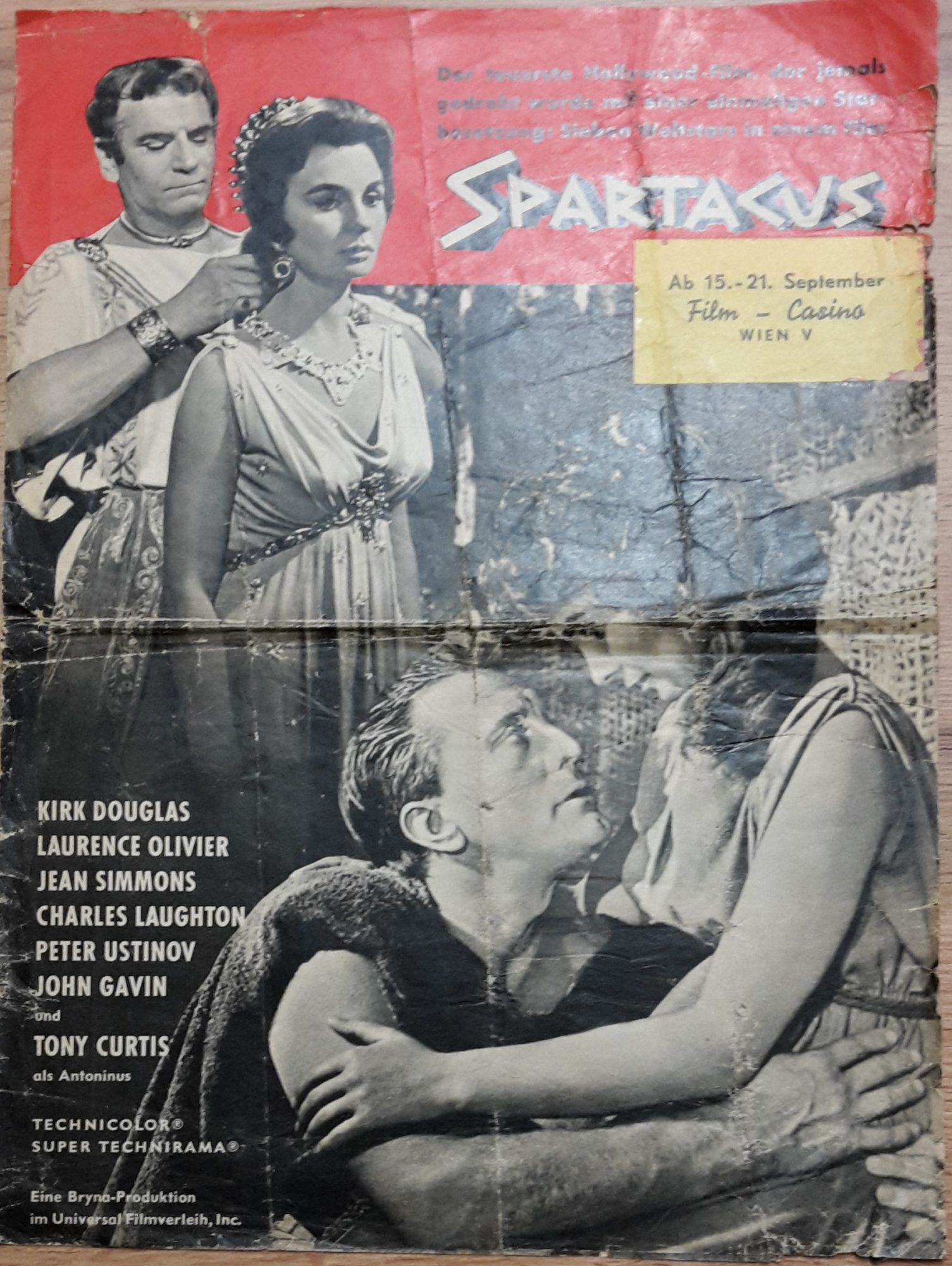 Spartacus, Kirk Douglas, Laurence Olivier, Jean Simmons,